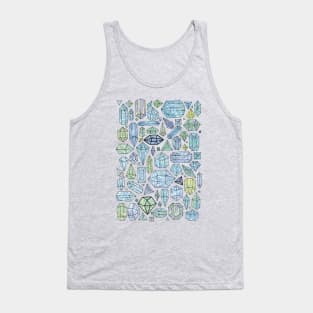 Mystic Crystals - Illustration Pattern Tank Top